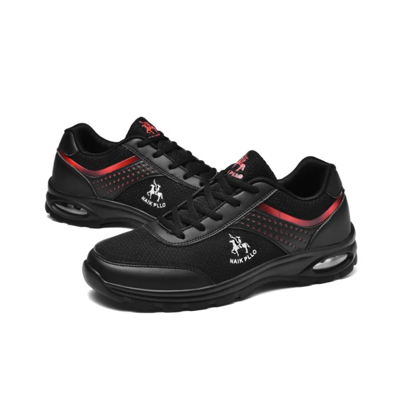 NAIKPLLO Casual Shoes Men Low Top White/Black/Red-2