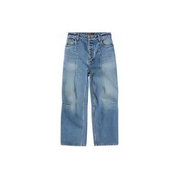 Balenciaga Jeans Loose Fit Style Women's Light Blue