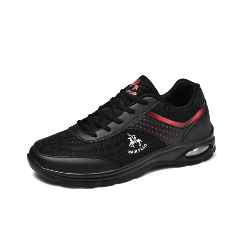 NAIKPLLO Casual Shoes Men Low Top White/Black/Red-1