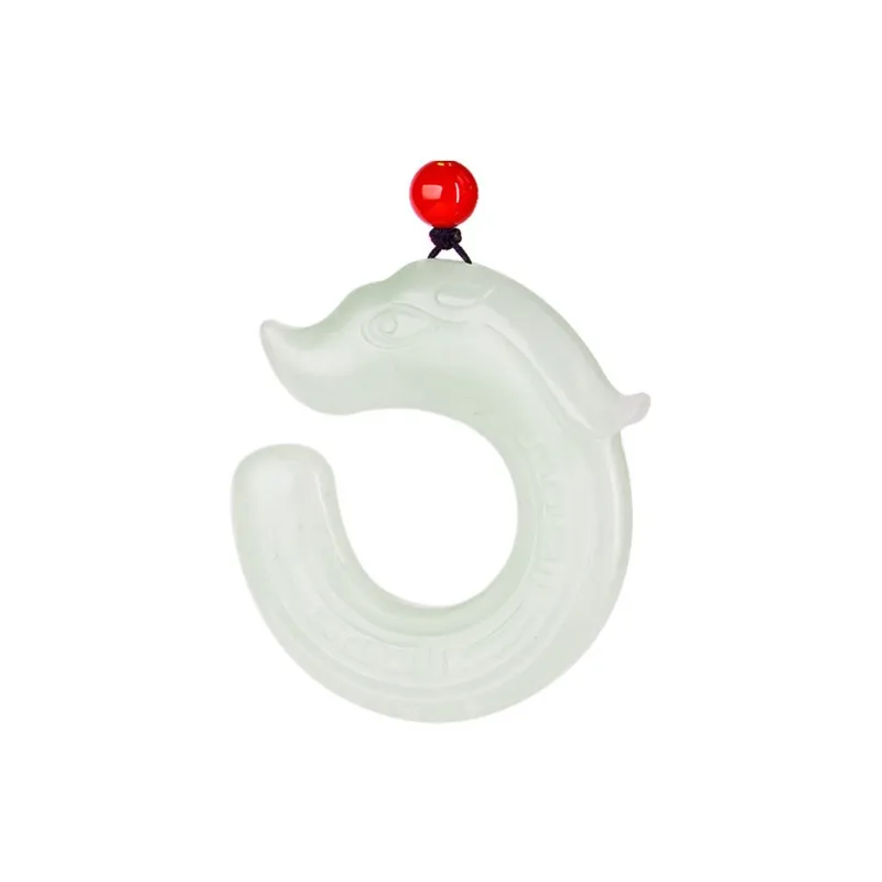 GOLDFISH ALLEY Hetian Jade Pendants Unisex Pale Greenish White Jade-0