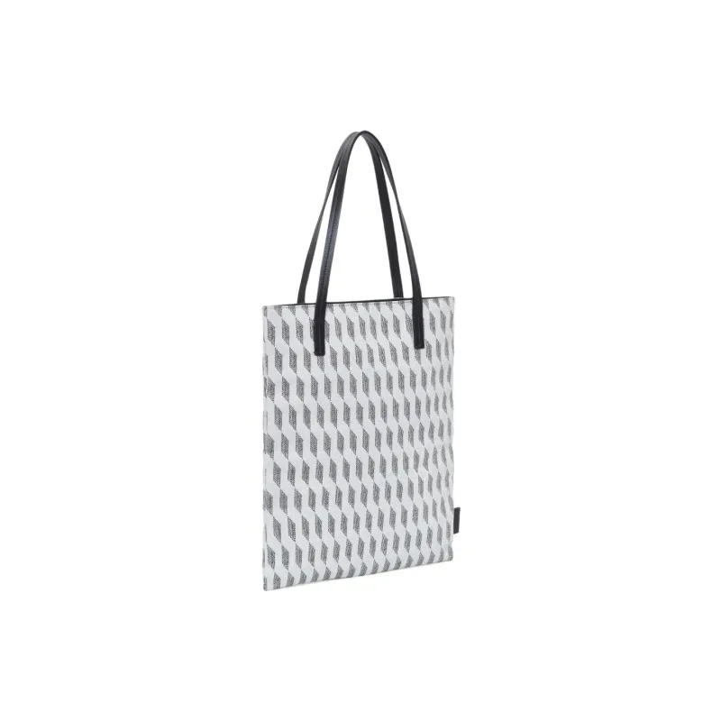 AU DEPART Reflective Jacquard Handbag Shoulder Bag Women's White-1