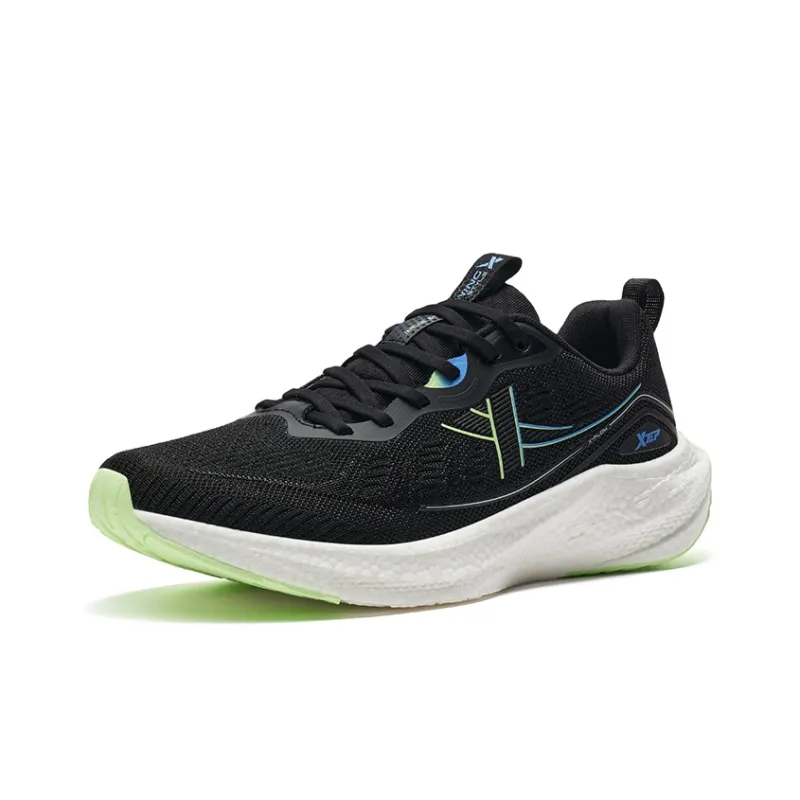 XTEP Dynamic Foam SS Breathable And Lightweight Low Top Casual City Commute Sprint Running Shoes Men's Black Neon Green-2