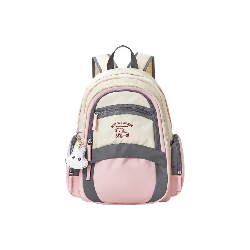 Miffy Oxford Backpack Large Size Women's Pink/Green-0