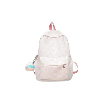 Parker Bear Nylon Backpack Regular Unisex Gray/Blue/Light Pink/Green Dark Pink