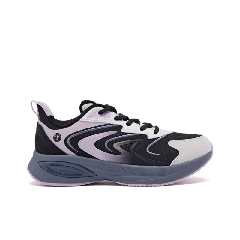 QIAODAN Cushioning Anti-Slip And Wear-Resistant Low-Top Running Shoes Women's Purple Black-1
