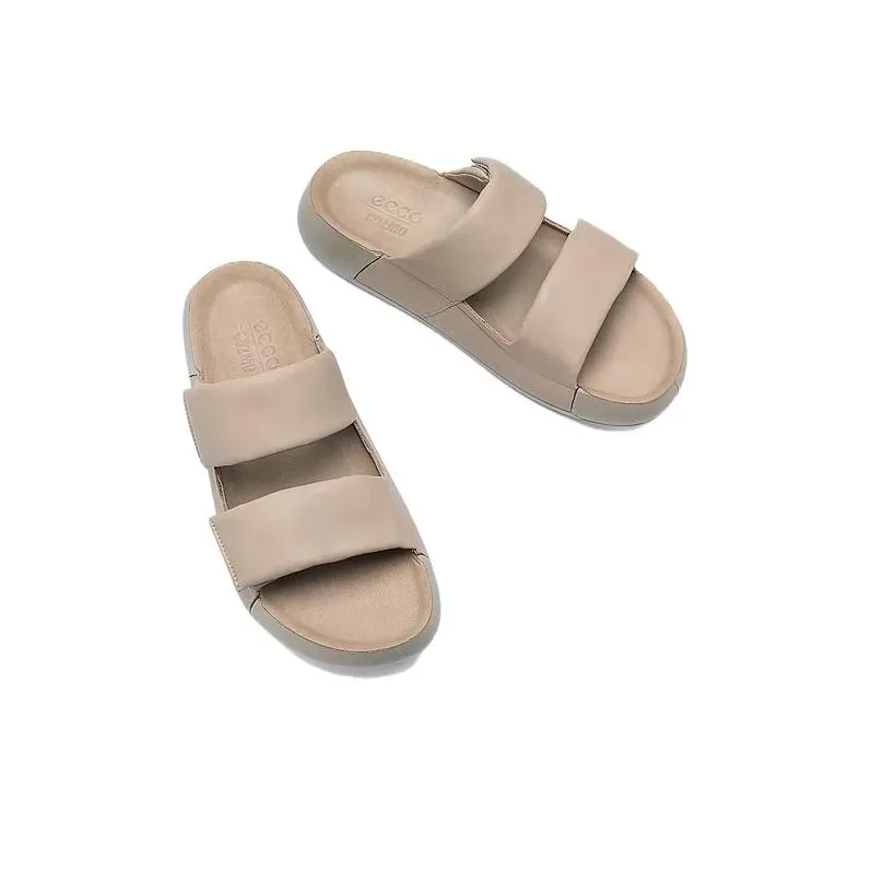 Ecco Slip Resistant Abrasion Resistant Slide Slippers Women's Coffee-4