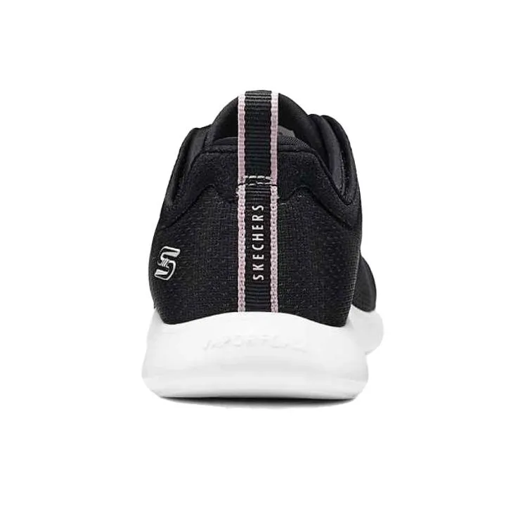 Skechers Cushioned Anti Slip Wear Resistant Waterproof And Breathable Low Top Casual Shoes Women's Black-3
