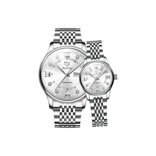 OLEVS Automatic Mechanical Movement Watch Mens Watches White Dial