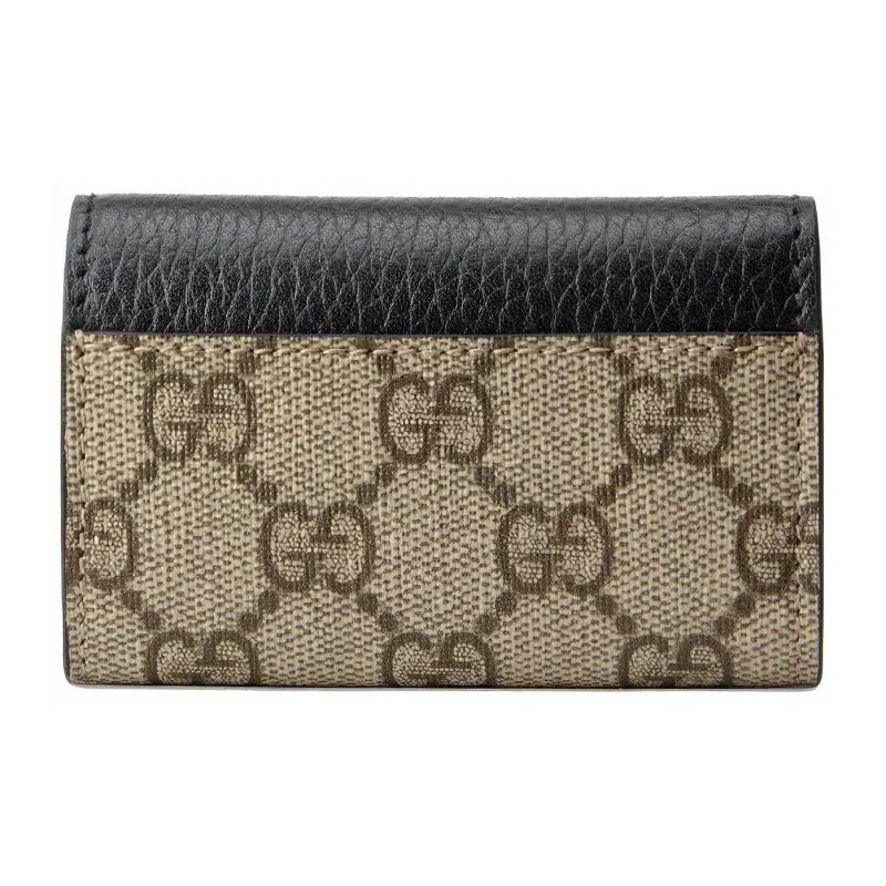 GUCCI GG Marmont Canvas With Leather Key Pouch Women's Ebony/Black-2