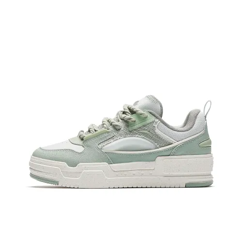 Anta Life Collection Cushioning Wear Resistant Low Top Skateboard Shoes Women's Gray Green