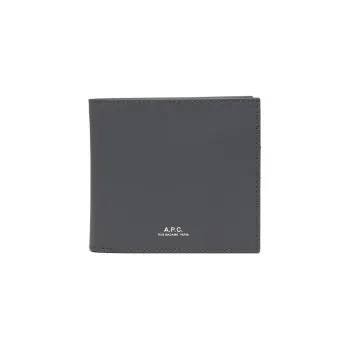 A.P.C Leather Wallet Men's Gray