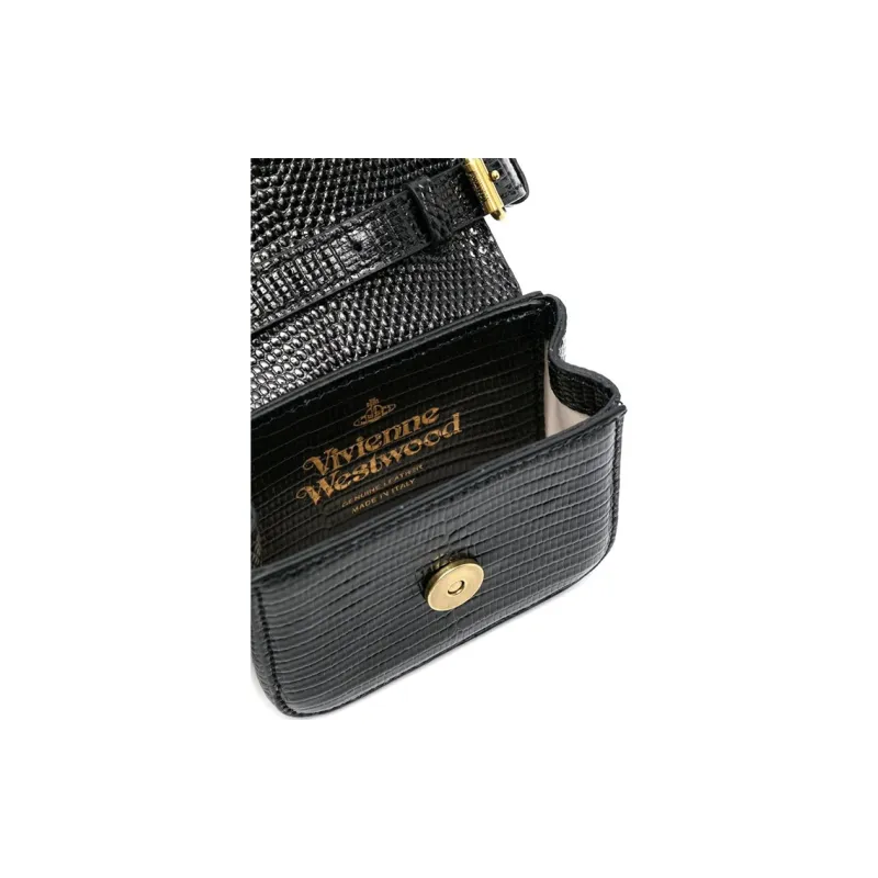 Vivienne Westwood Linda Calfskin Handbag Mini Women's Black-2