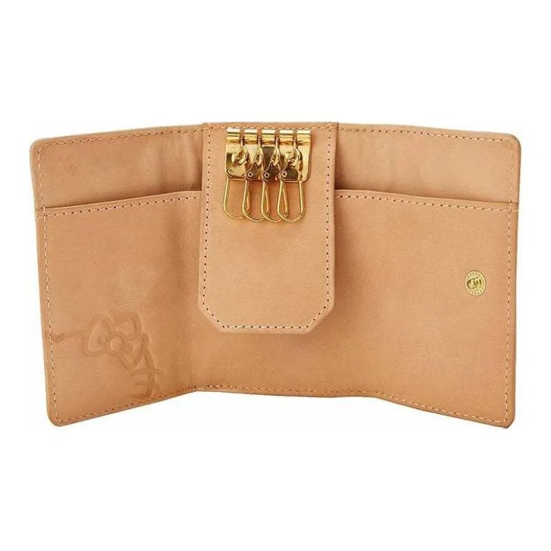 Sanrio Cow Leather Wallets Card Holders Regular Women's Natural-2