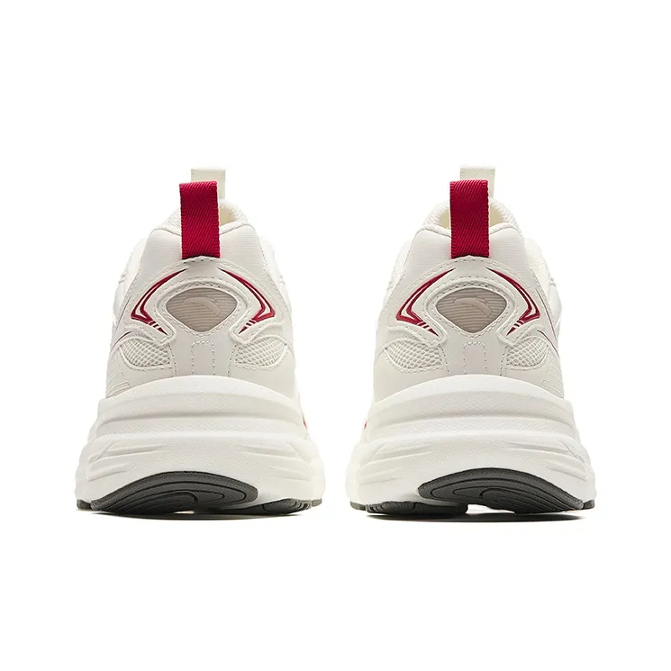 Anta Running Collection Anti-Slip And Wear-Resistant Height Increasing Low-Top Running Shoes Men's White Red-2