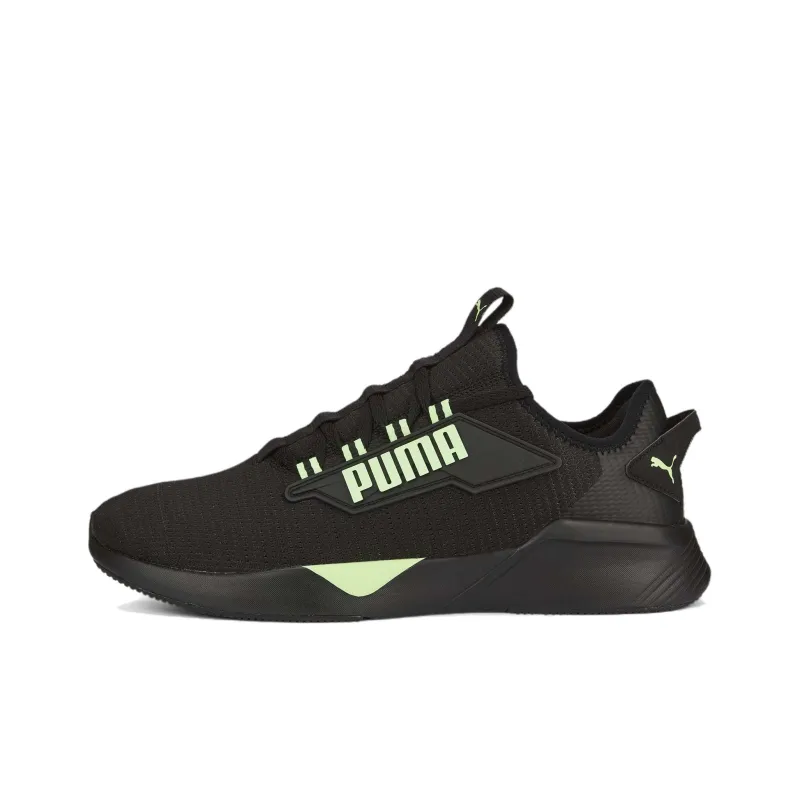 PUMA Retaliate 2 Slip Resistant Low Top Running Shoes Unisex Black Green-0