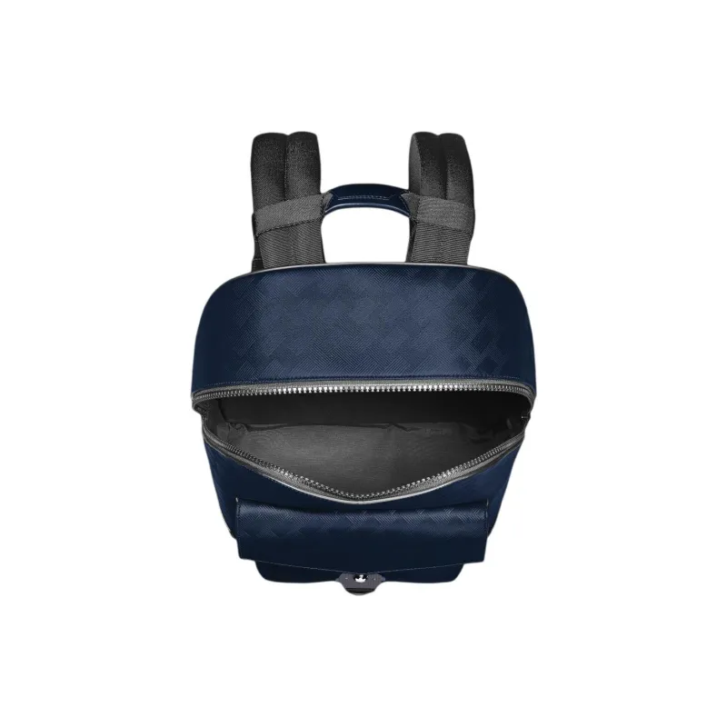 MONTBLANC Leather Backpack Men's Ink Blue-4