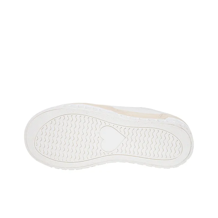OYNN Young Baby Series Aaah Girlish Shoes Anti Slip Wear Resistant Low Top Skateboard Shoes Women's Beige-6