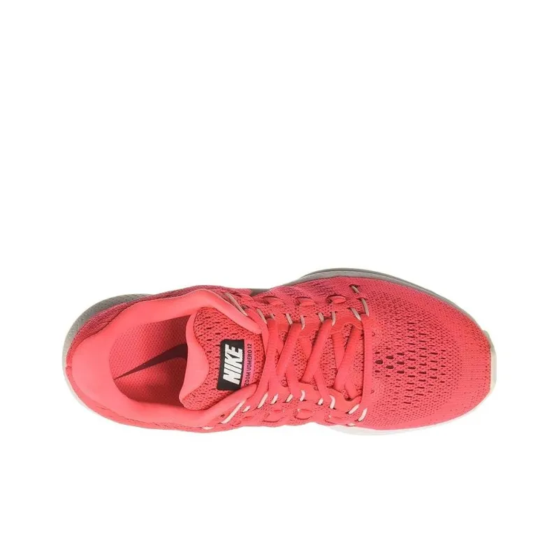 Nike Air Zoom Vomero 12 Cushioned Slip Resistant Low Top Running Shoes Women's Red White-2