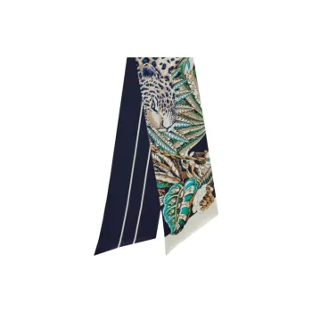 FERRAGAMO Silk Scarves Women's Blue