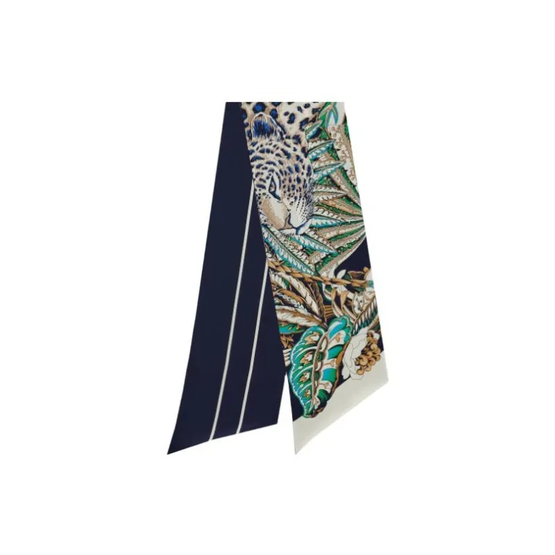 FERRAGAMO Silk Scarves Women's Blue-0