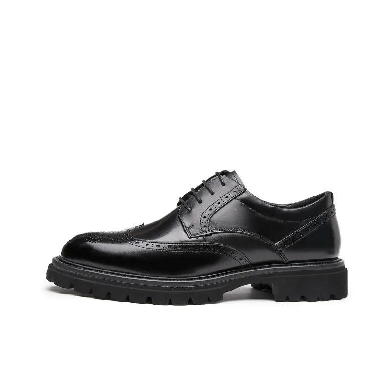 PLO CART Dress Shoes Men Low Top Black/Brown-0