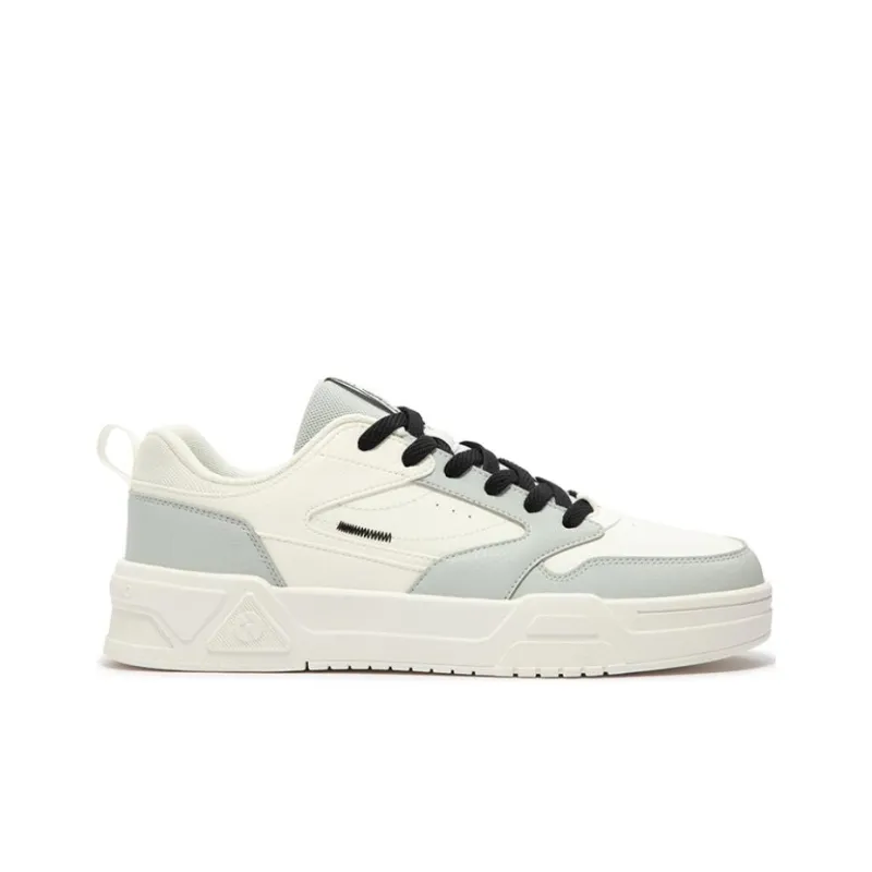 361° Anti-Slip Wear-Resistant Low-Top Skateboard Shoes Men's White Gray-1