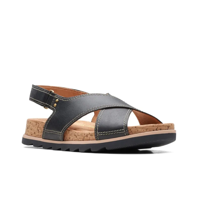 Clarks Beach Sandals Women's Black-2