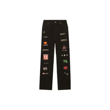 Balenciaga Jeans Loose Fit Style Unisex Black