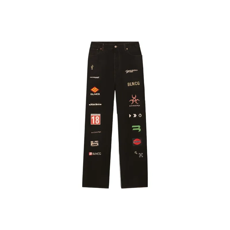 Balenciaga Jeans Loose Fit Style Unisex Black-0
