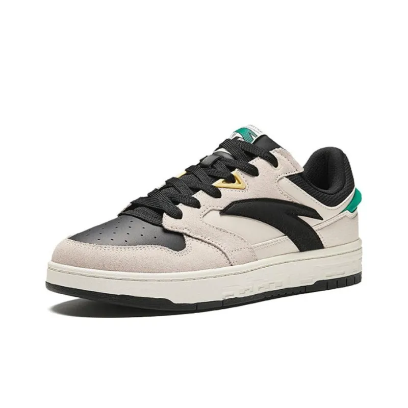 Anta Anti Slip Wear Resistant Low Top Skateboard Shoes Men's Black Gray-1