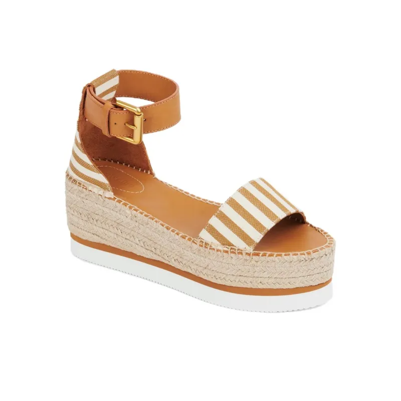 See By Chloé Striped Platform Espadrilles-2