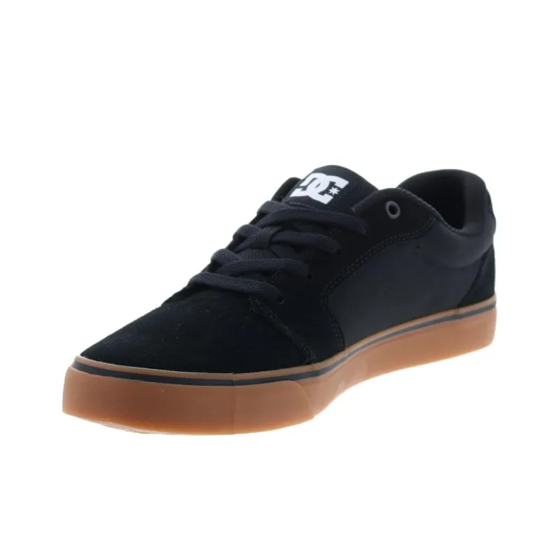 DC Shoes Anvil Wear-resistant And Lightweight Low-Top Skateboard Shoes Men's Black-2
