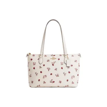 COACH Gallery Coated Canvas Tote Bag Shopping Bag Shoulder Bag Handbag Large Size Women's Gold & Chalk Multicolor