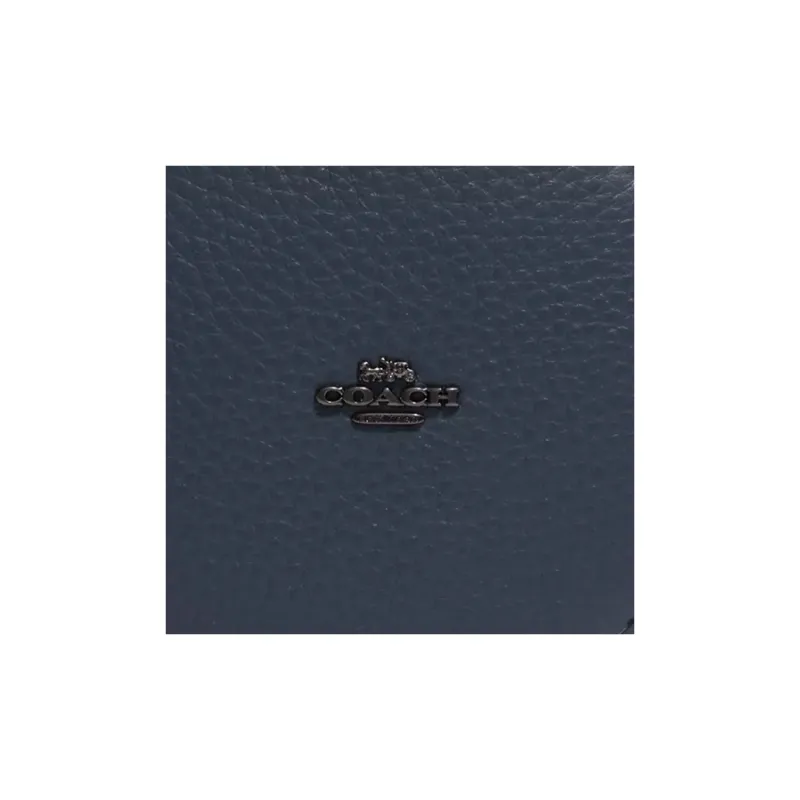 COACH SNOOPY X Peanuts Collaboration Refined Pebble Leather Coin Box Coin Purse Women's Blue-4
