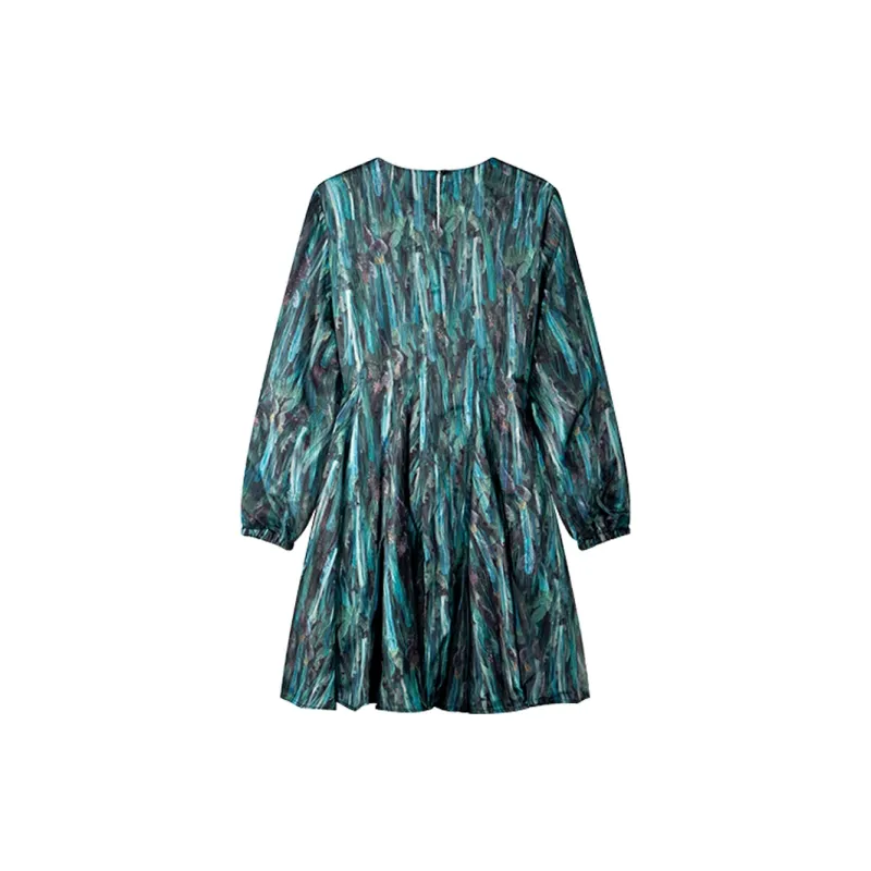 THE SEA LIFE Long Sleeved Dress Women's Spruce Green-1
