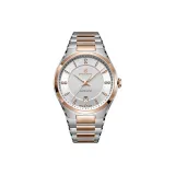 White Dial Rose Gold Steel Band