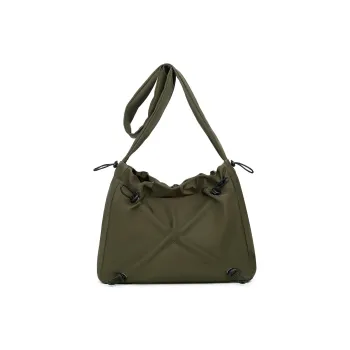 UNITE STAR Nylon Tote Bag Shopping Bag Crossbody Bag Shoulder Bag Unisex Black/Green