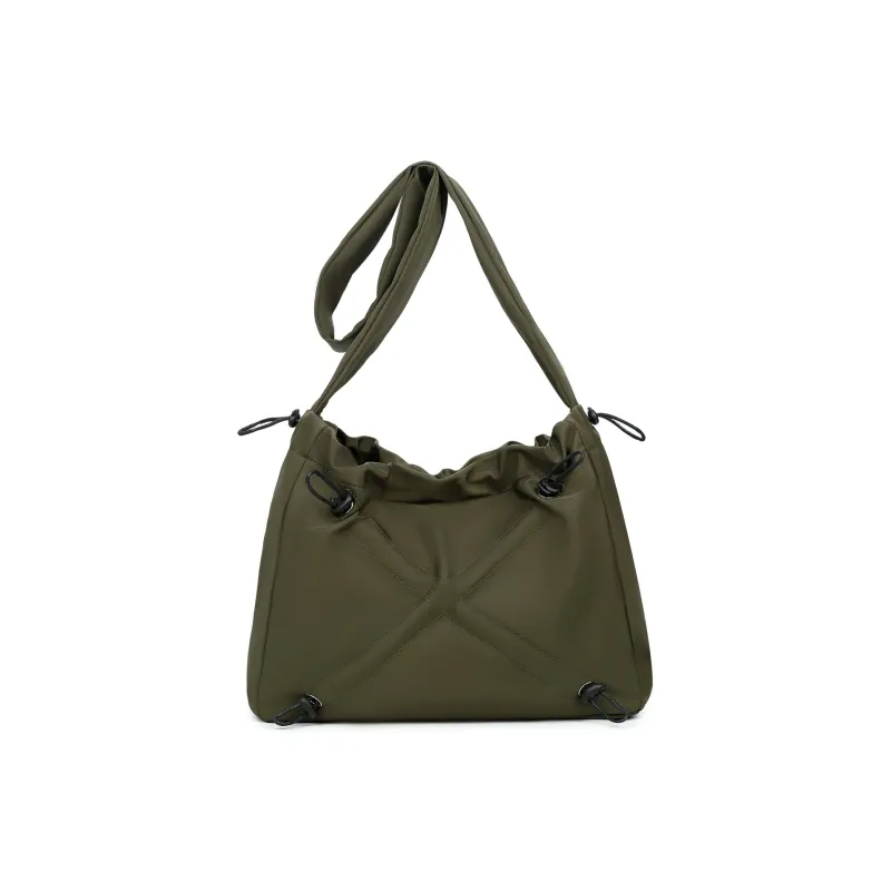 UNITE STAR Nylon Tote Bag Shopping Bag Crossbody Bag Shoulder Bag Unisex Black/Green-0