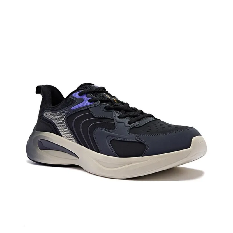 QIAODAN Slip Resistant Running Shoes Men's Gray Black-3