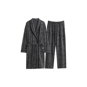 Peninsula City Pajama Set Men's Elegant Gray