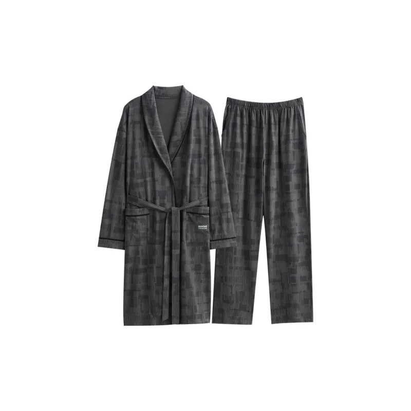 Peninsula City Pajama Set Men's Elegant Gray-0