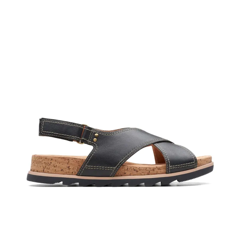 Clarks Beach Sandals Women's Black-1