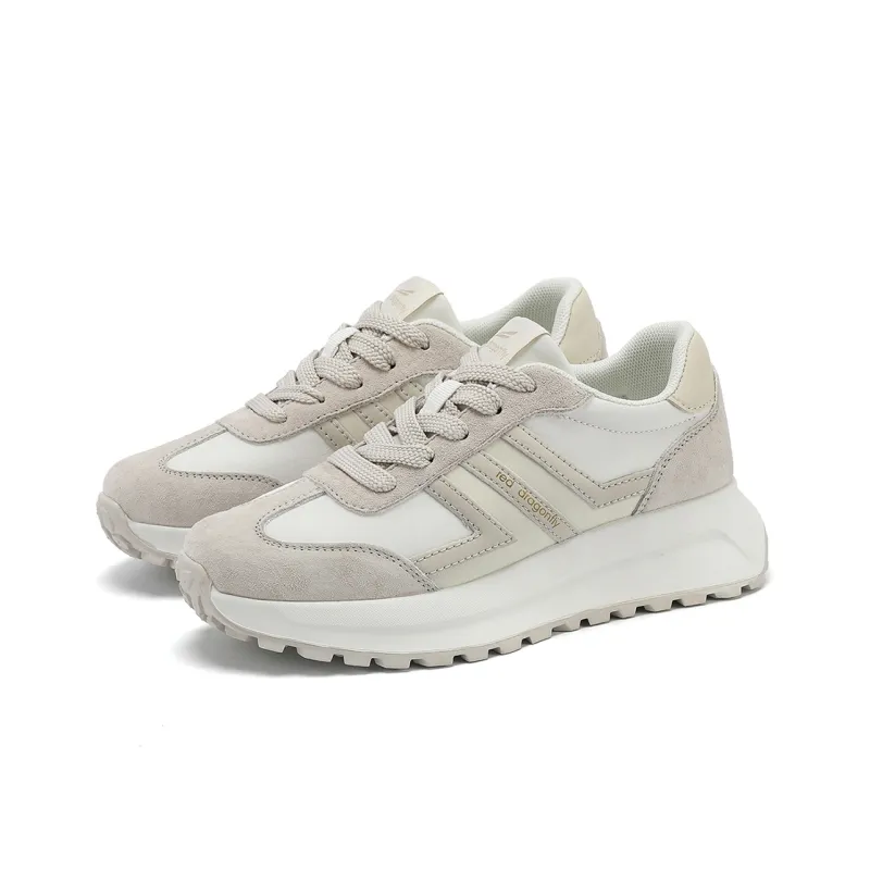 RED DRAGONFLY Casual Shoes Women's Low Top Beige Khaki/Light Gray Beige-7