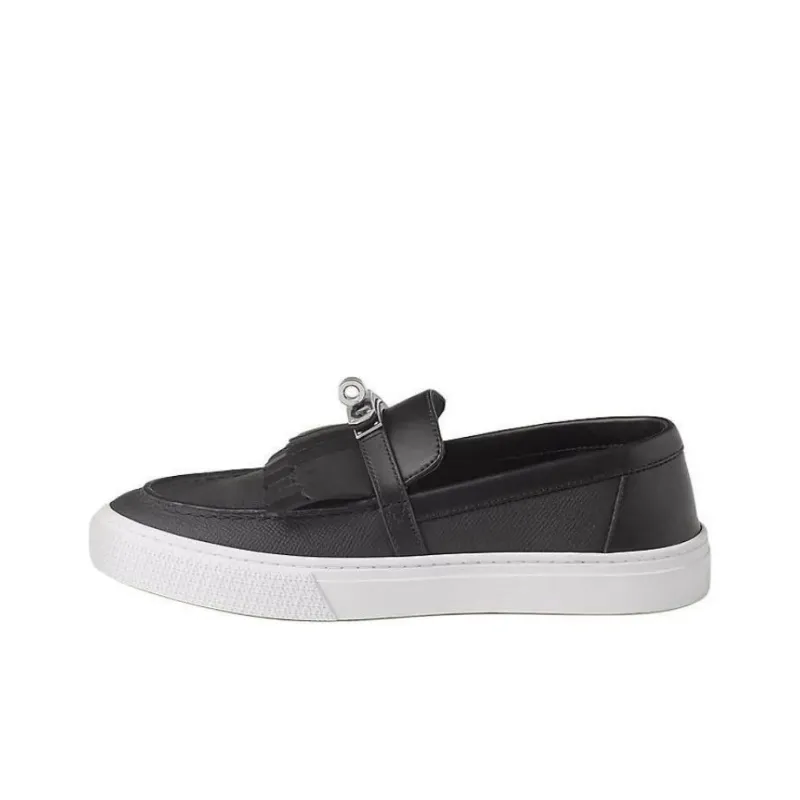 HERMES Loafers Women's Black-0