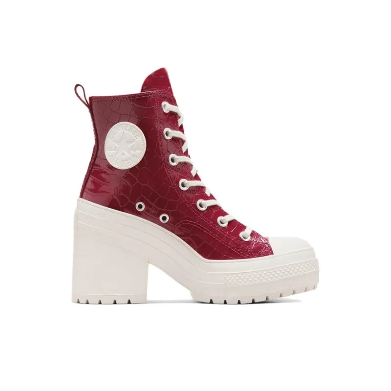Chuck 70 De Luxe Heel Converse High 'Embossed Crocodile Cabernet' Women's-1