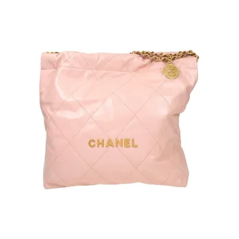 CHANEL 22Bag Cow Leather Bucket Bag, Handbag, Shoulder Bag Women's Cherry Blossom Pink