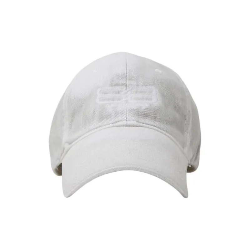 Balenciaga Cotton Baseball Caps Men's Gray White-0