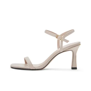 CHARLES&KEITH Small Ck One Strap High Heel Sandals 8cm Women's Black/Nude Flesh