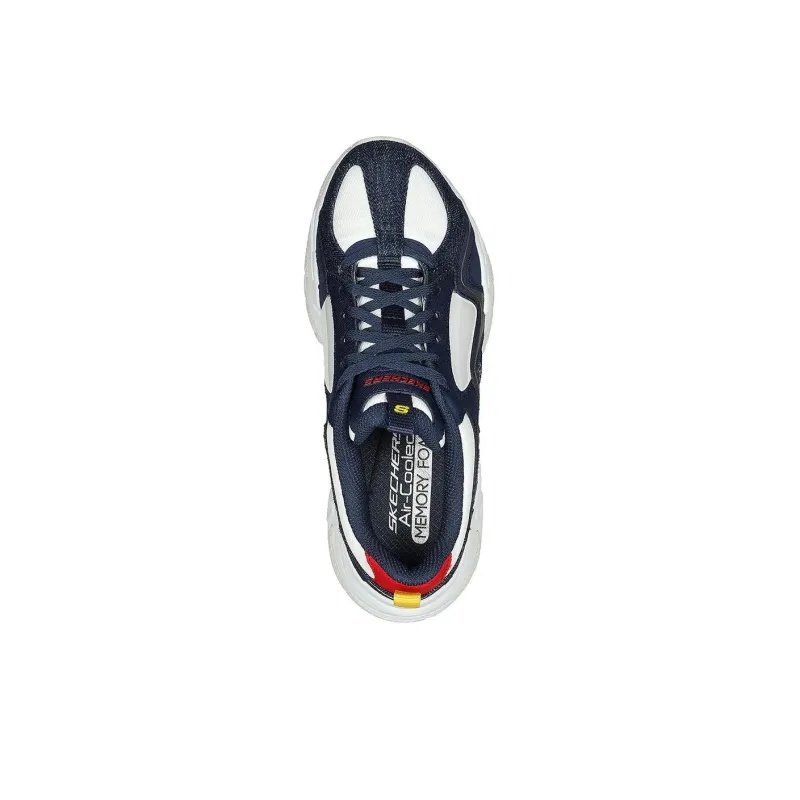 Skechers Stamina V3 Chunky Sneakers Women's Low Top Blue Red-2