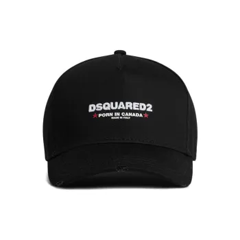DSQUARED 2 Rocco Twill Distressed Baseball Hat